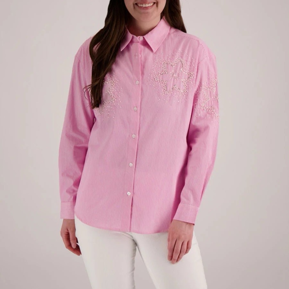 Elliott Lauren Embellished Stripe Shirt